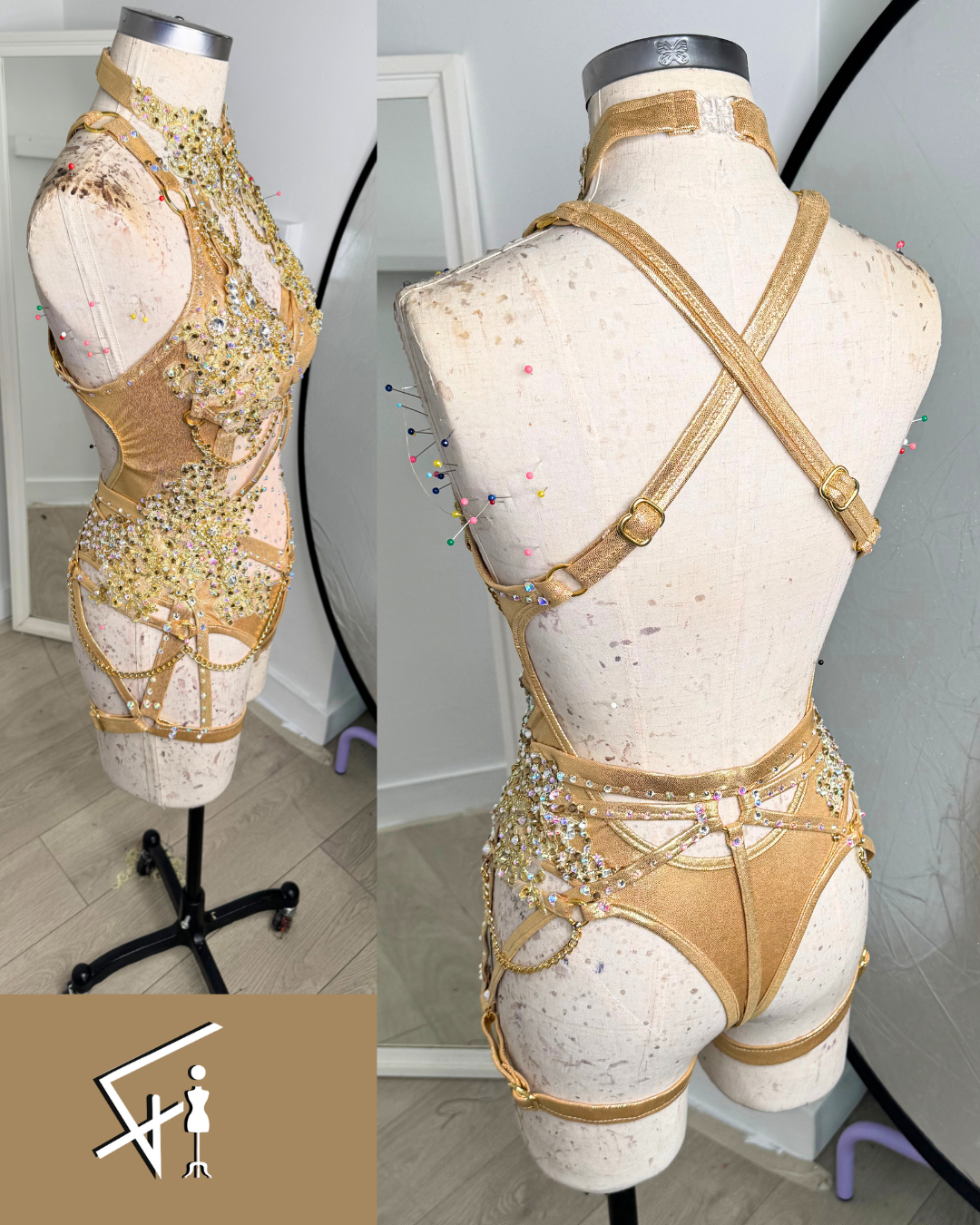 Saphira leotard for dance, aerial hoop or wrestling